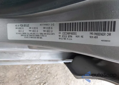 2015 Chrysler 200 Limited from USA, damaged, VIN 1C3CCCAB8FN665931